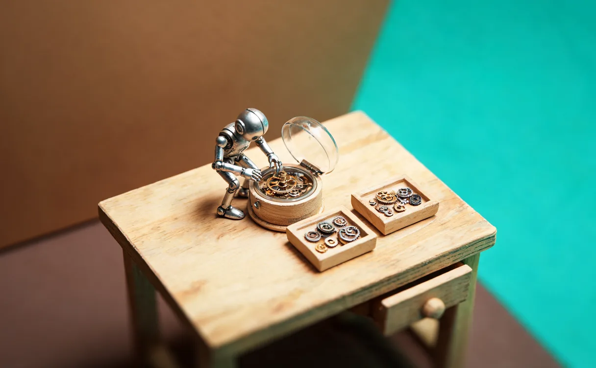 Miniatuur diorama-illustratie bij artikel 'AI-tool REA ontleedt software: wat dit betekent voor jouw bedrijf'