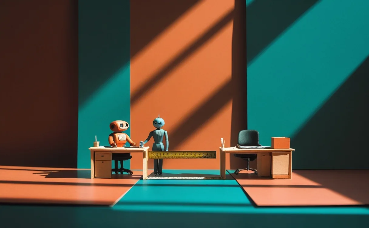Miniatuur diorama-illustratie bij artikel 'AI in het Nederlandse MKB: waar je staat volgens de cijfers'