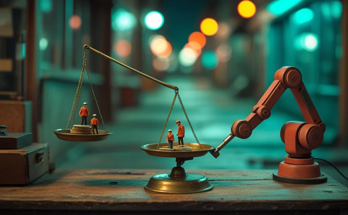 Miniatuur diorama-illustratie bij artikel 'AI levert juist banen op (UWV-prognose): wat het voor je MKB-planning betekent'