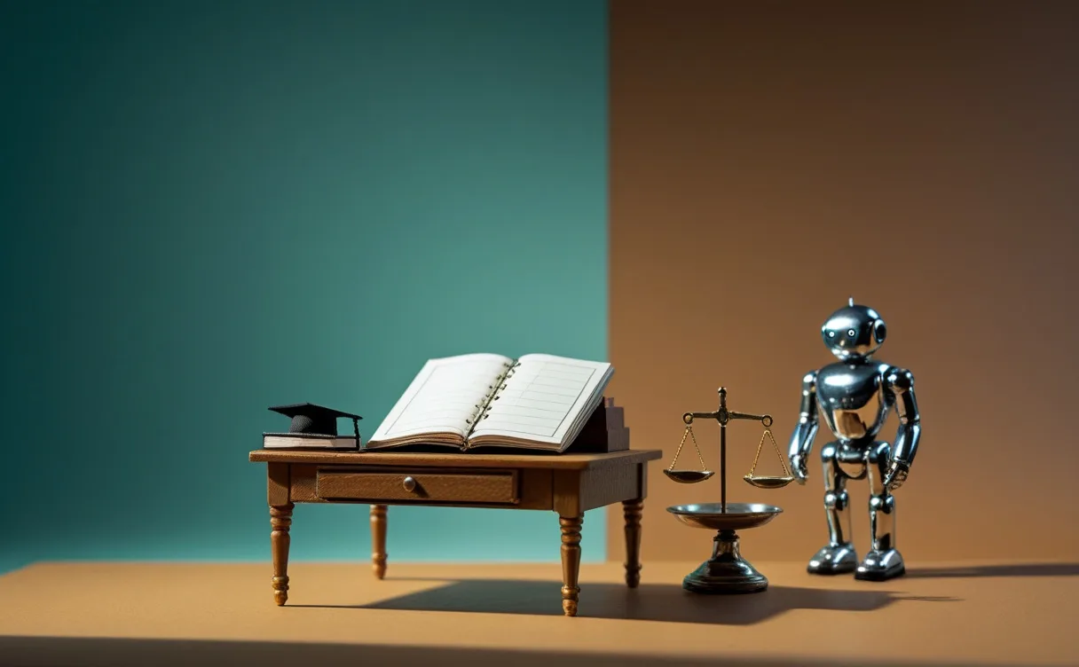 Miniatuur diorama-illustratie bij artikel 'AI-geletterdheid: wat de AI Act van jouw bedrijf vraagt (en hoe je het praktisch regelt)'