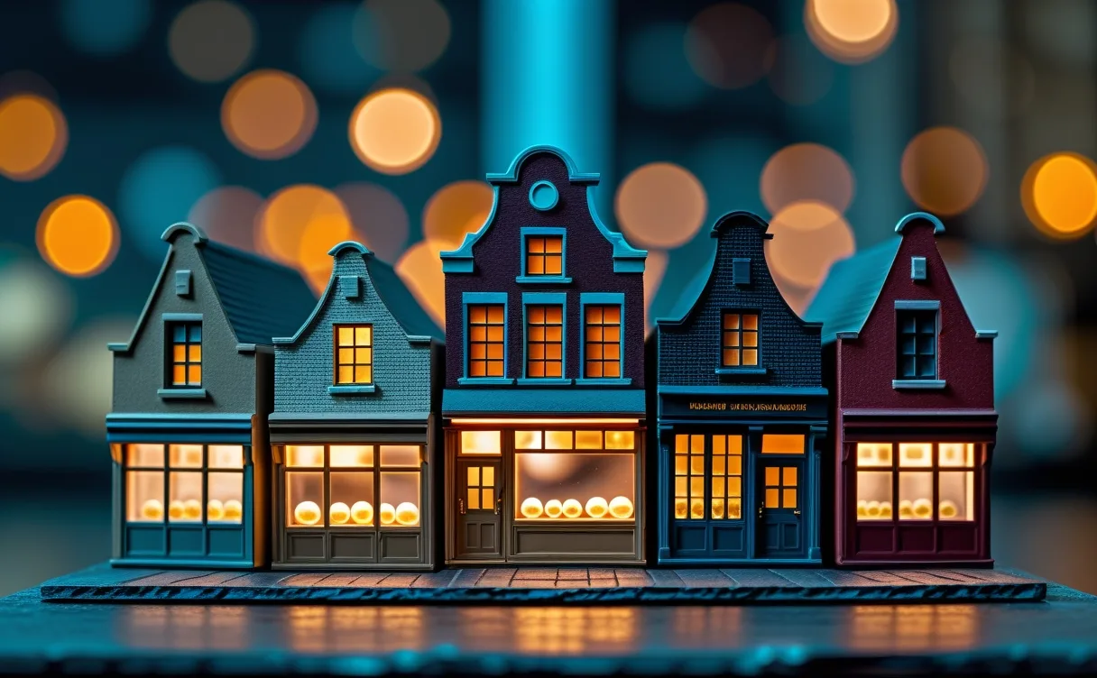 Miniatuur diorama-illustratie bij artikel 'AI in het Nederlandse MKB: de stand van zaken in juni 2026'