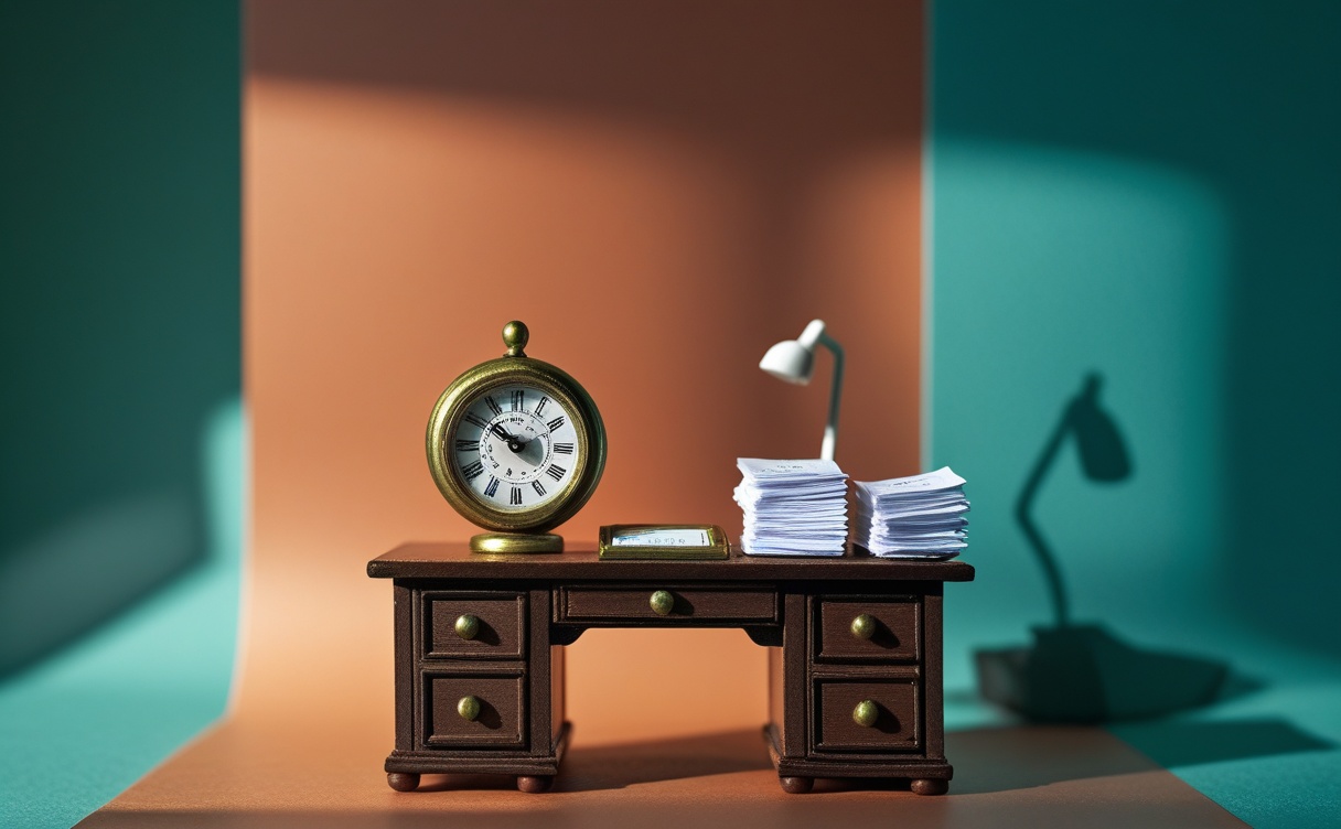 Miniatuur diorama-illustratie bij artikel 'Je eerste Claude-automatisering: terugkerende taken met Skills en Scheduled Tasks'