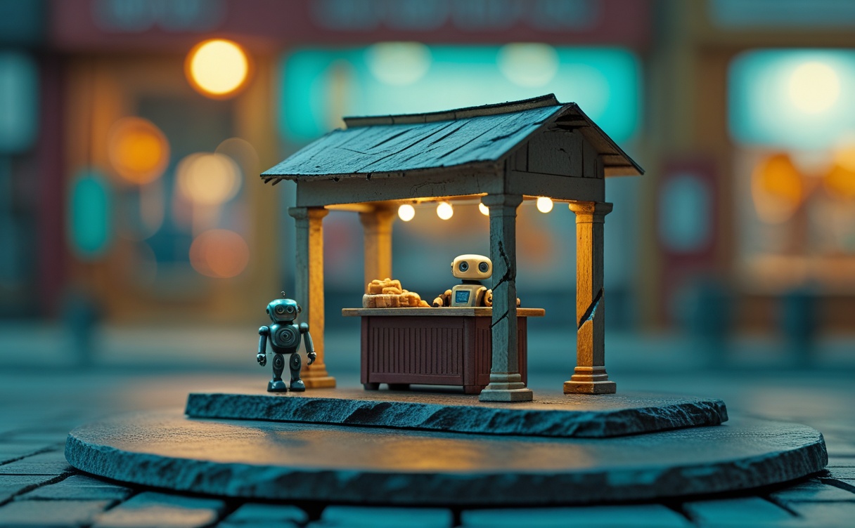 Miniatuur diorama-illustratie bij artikel 'Waar leunt jouw omzet op? De AI-test voor je verdienmodel'